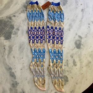 Missoni knit multicolored thigh highs medium